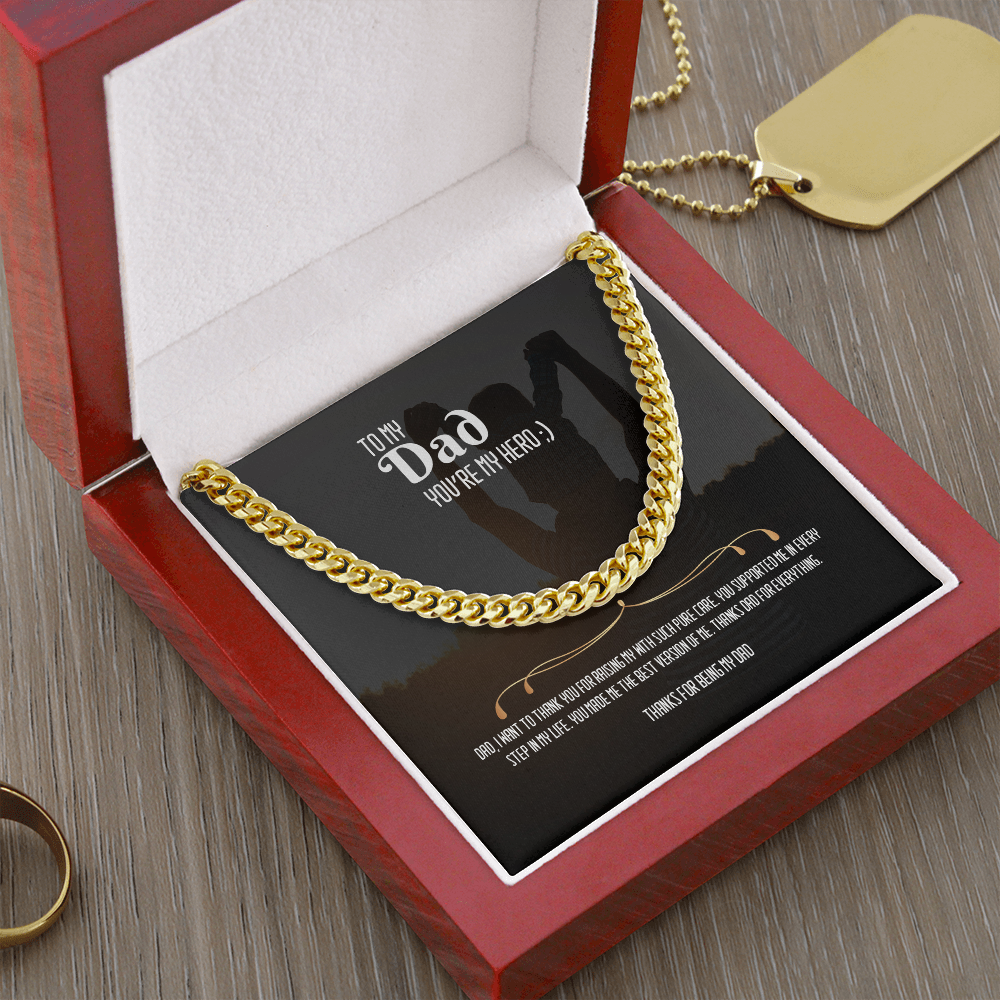 You're my Hero DAD- Cuban Link Chain