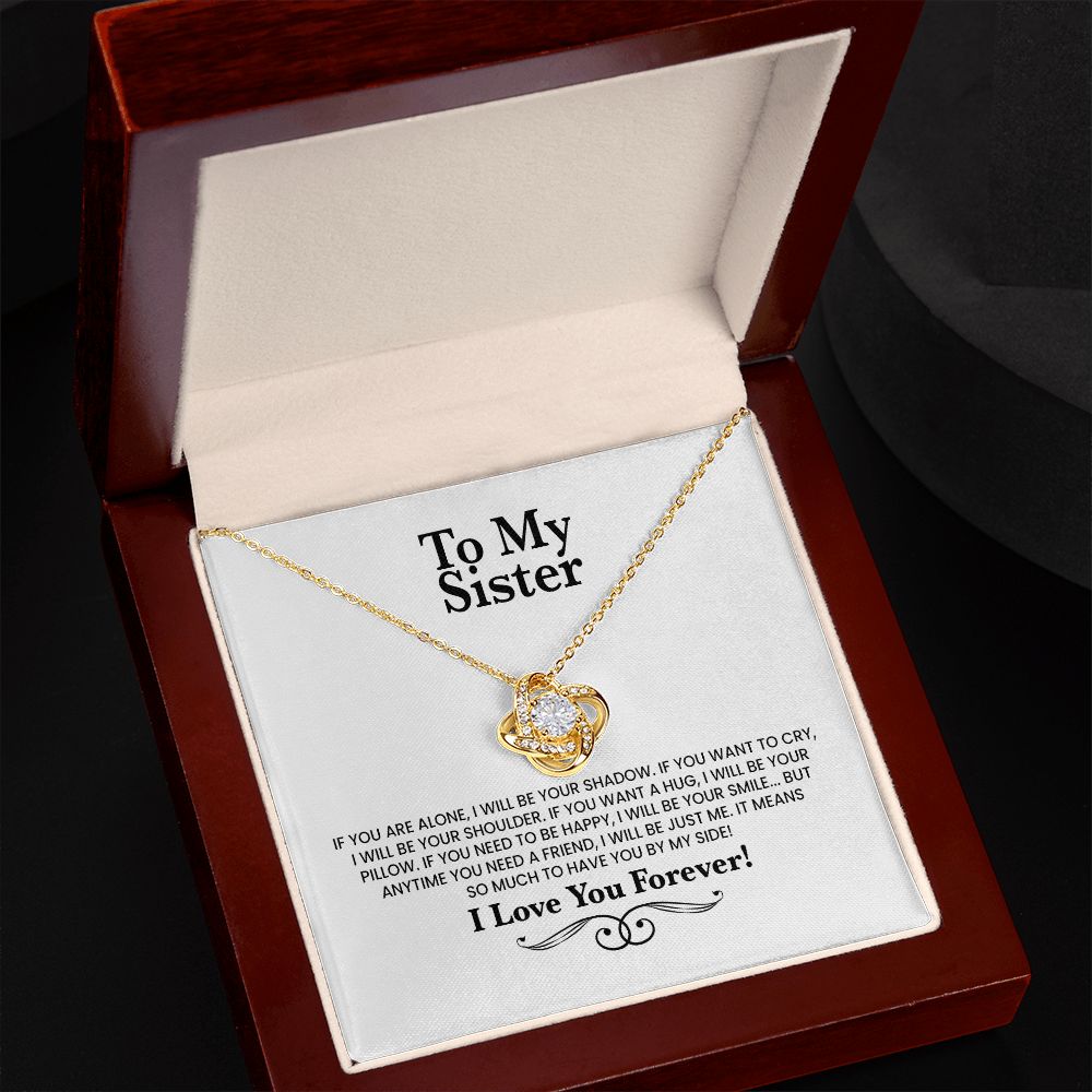 Gift to sister Love you forever loving knot necklace code N109