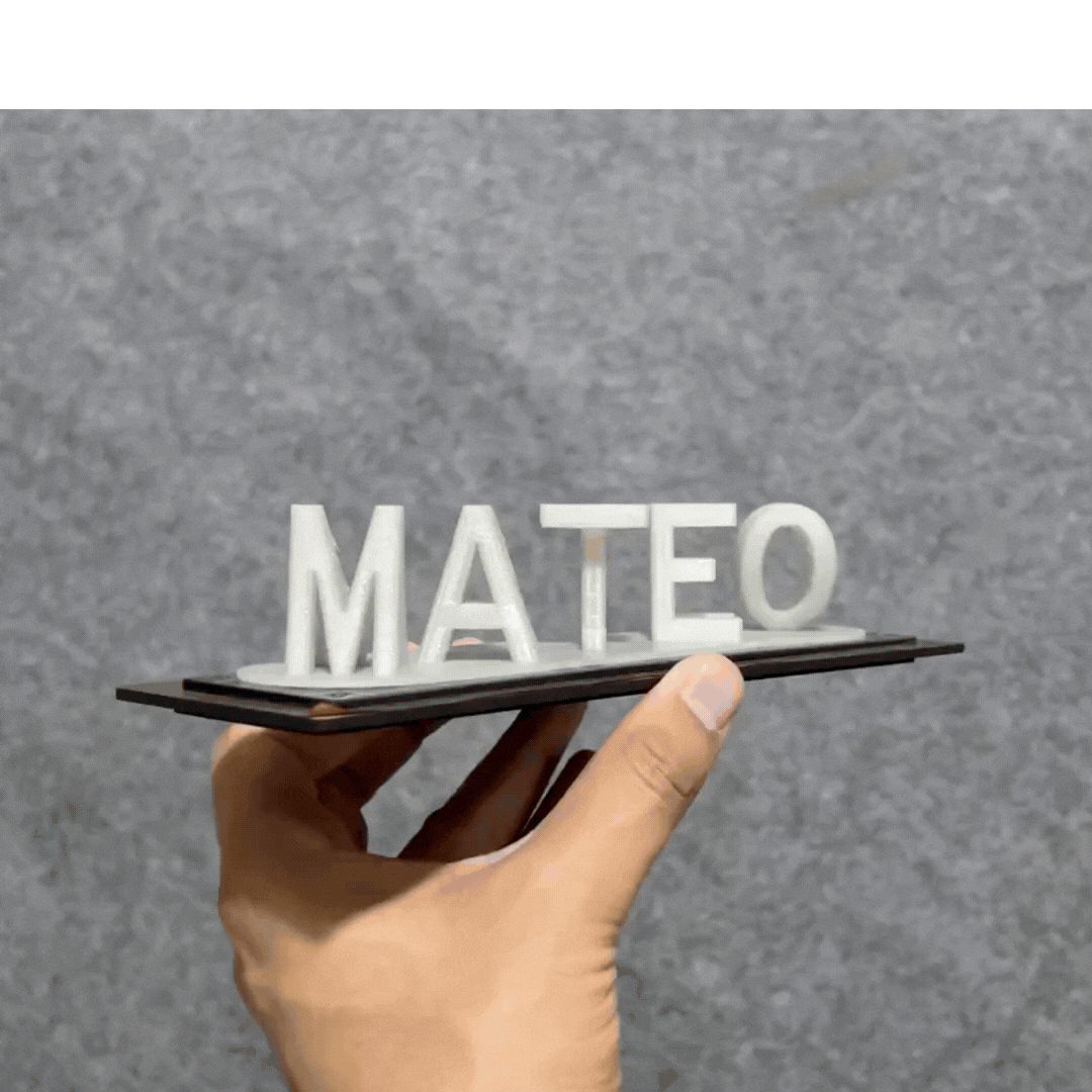 Luminous Dual Name Illusion Love 3d Printed Gift.