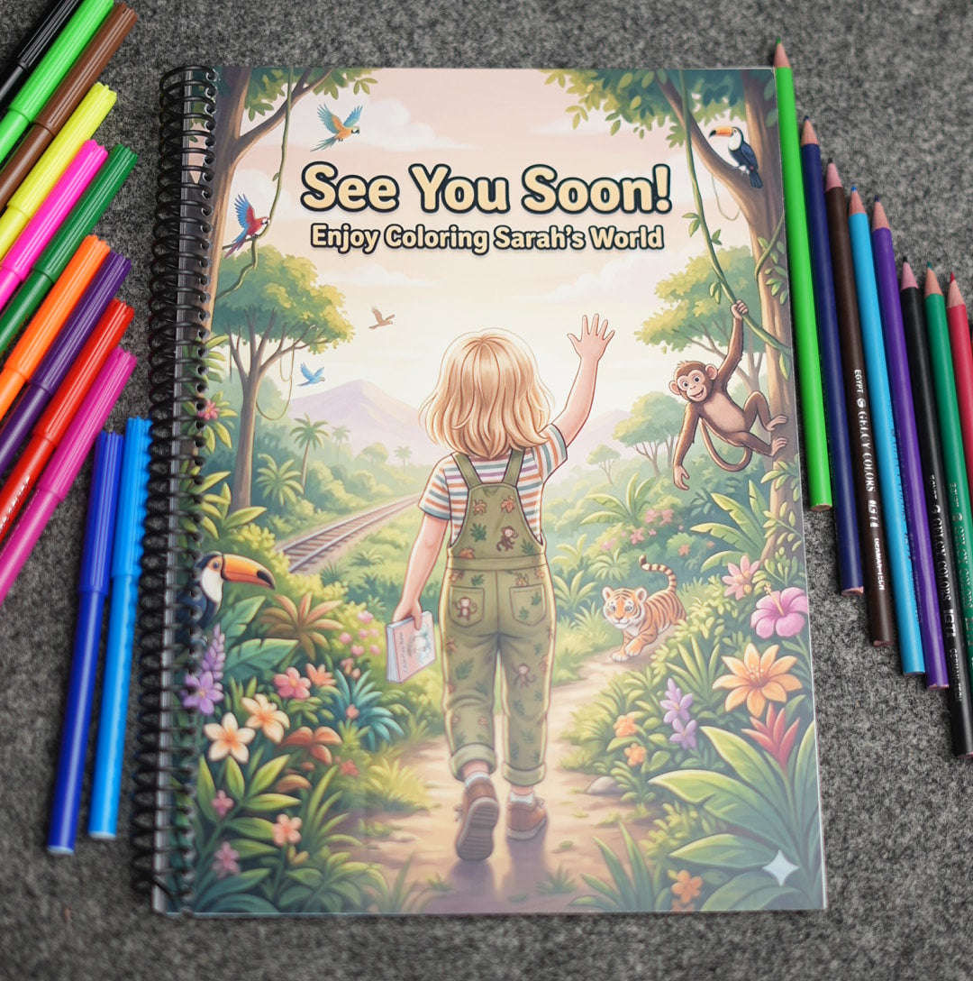 Personalized Coloring Book — Your Child's Name & Face on Every Page