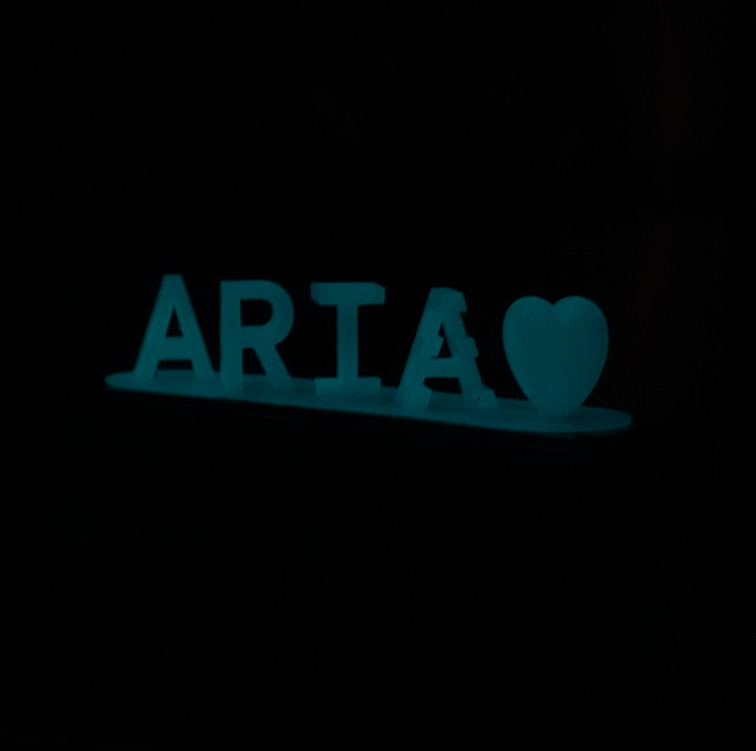 Luminous Dual Name Illusion Love 3d Printed Gift.