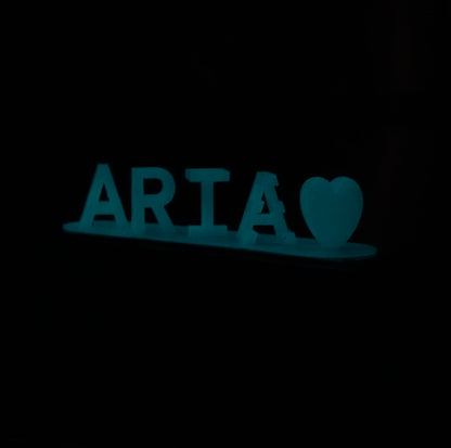 Luminous Dual Name Illusion Love 3d Printed Gift.