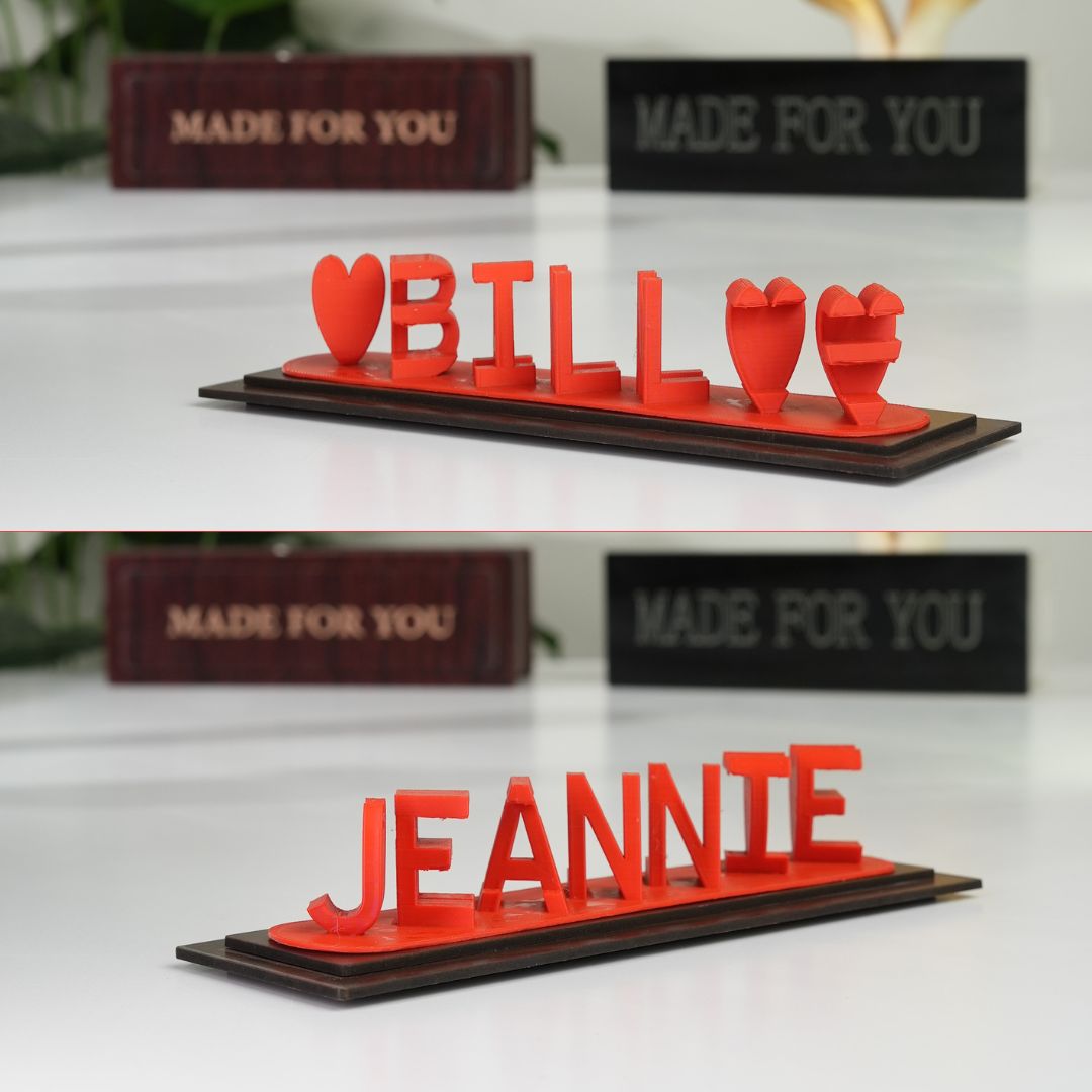 Personalized dual name decoration