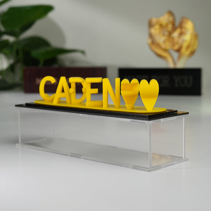 Custom dual name illusion decor