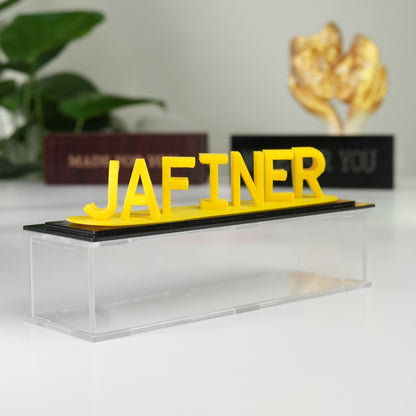 Two names fused in 3D illusion lamp