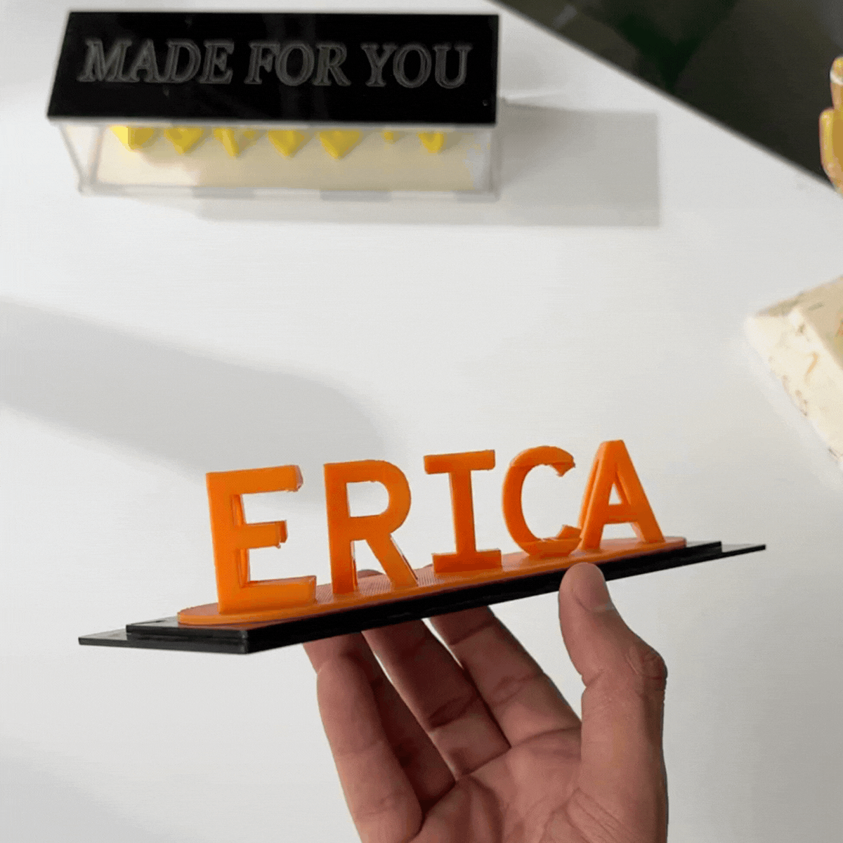 Custom couples 3D illusion lamp with two names