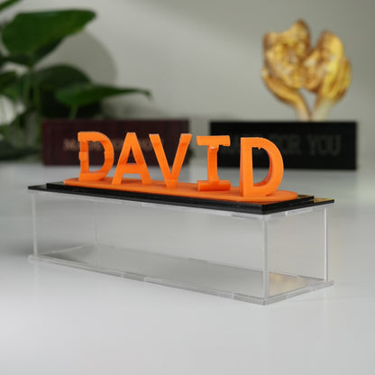 Dual name 3D printed glowing decoration