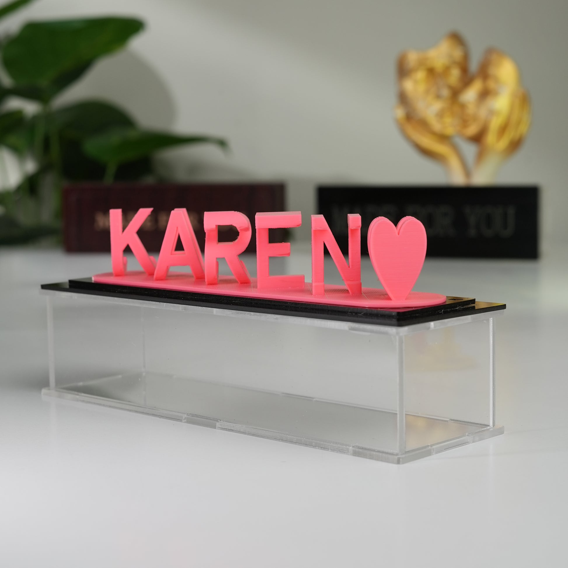 3D printed dual name love gift