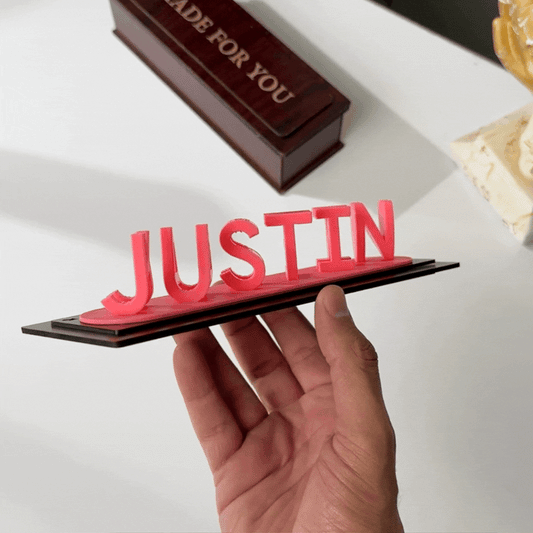 Personalized dual name illusion 3D printed light