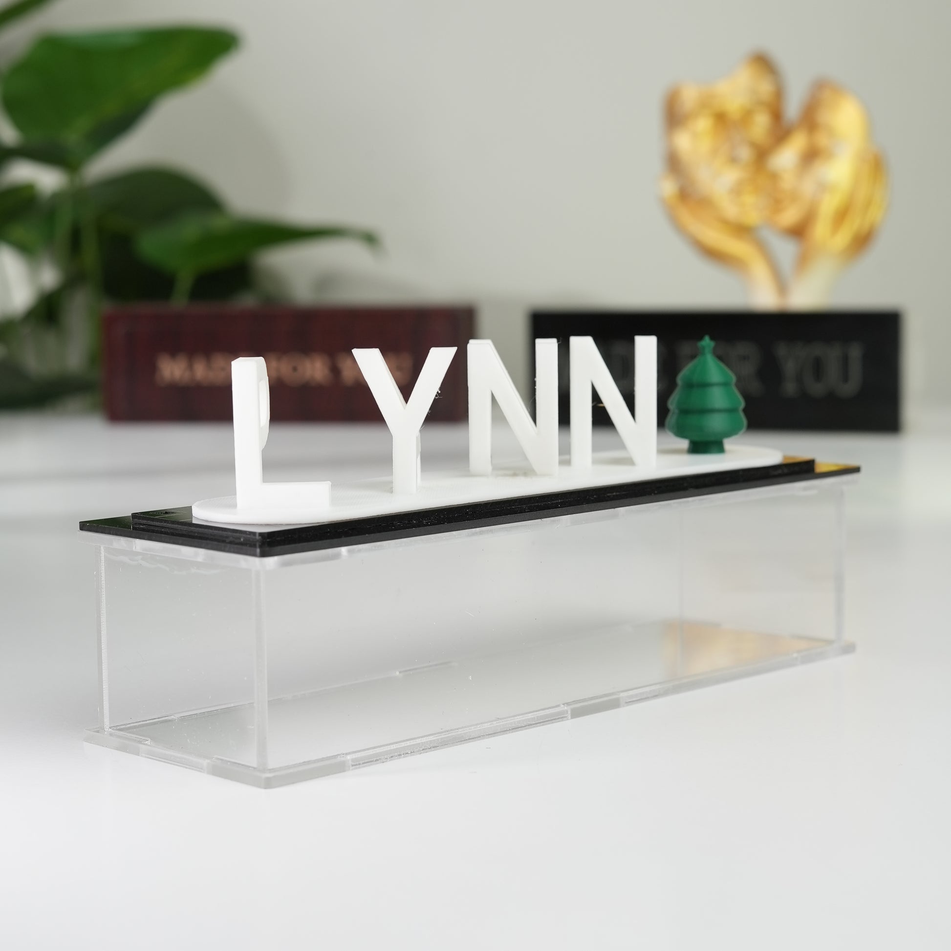 Glowing couples name illusion light