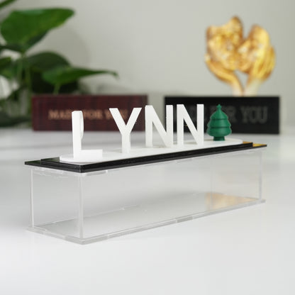 Glowing couples name illusion light