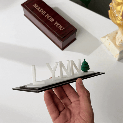 Illusion lamp featuring two names