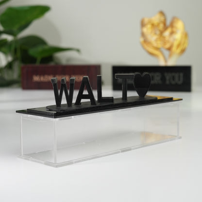 3D printed name illusion romantic gift