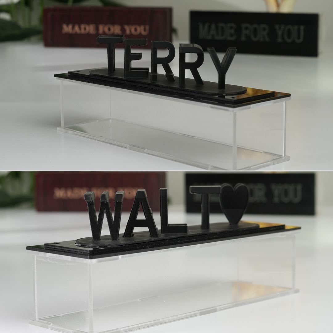 Glowing dual name 3D illusion gift