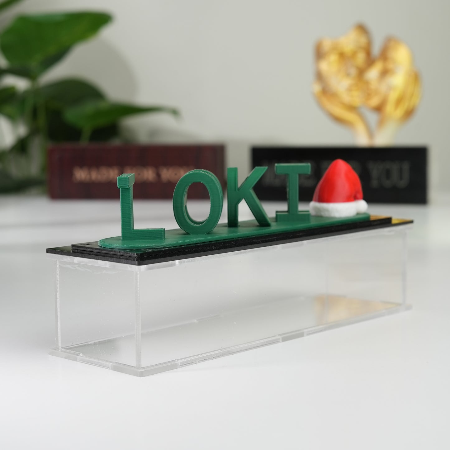 Personalized illusion lamp with couple names