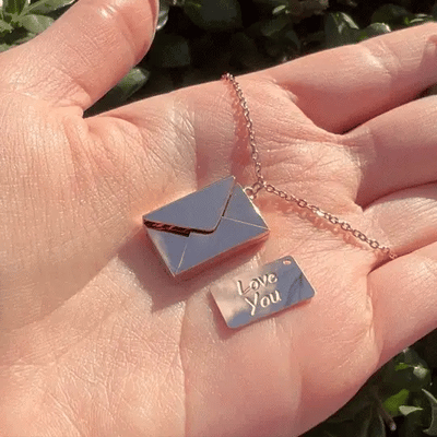 [ALMOST SOLD OUT] Love Letter Envelope Pendant Necklace - Jewelry
