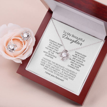 Gift for daughter loving knot necklace. Code N110