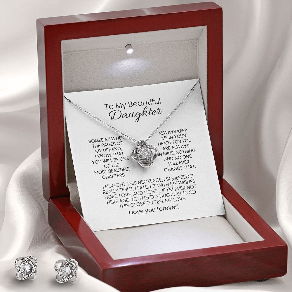 Gift for daughter loving knot necklace. Code N110