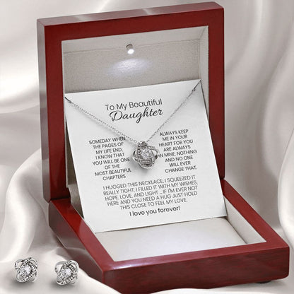 Gift for daughter loving knot necklace. Code N110