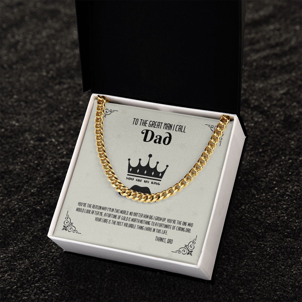 To The Great Man i Call DAD - Cuban Link Chain