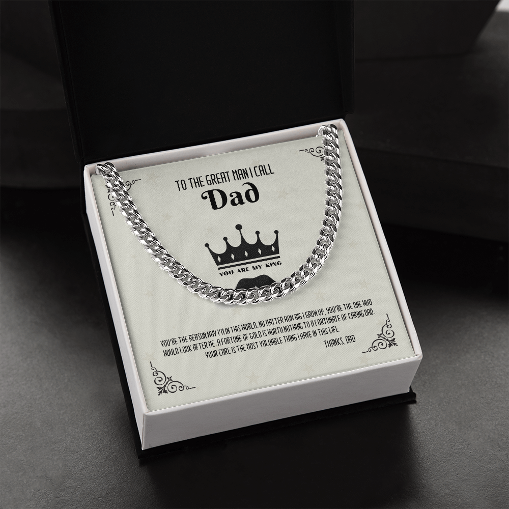 To The Great Man i Call DAD - Cuban Link Chain