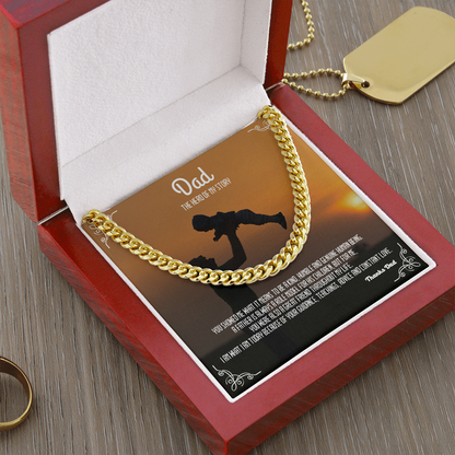 Dad, The Hero of my Story- Cuban Link Chain