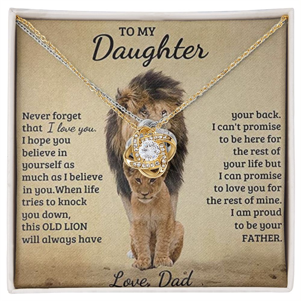 [Almost Sold Out] Daughter - Proud Lion - Love knot Necklace