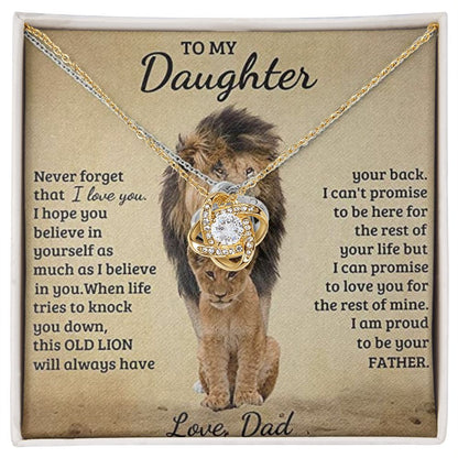 [Almost Sold Out] Daughter - Proud Lion - Love knot Necklace