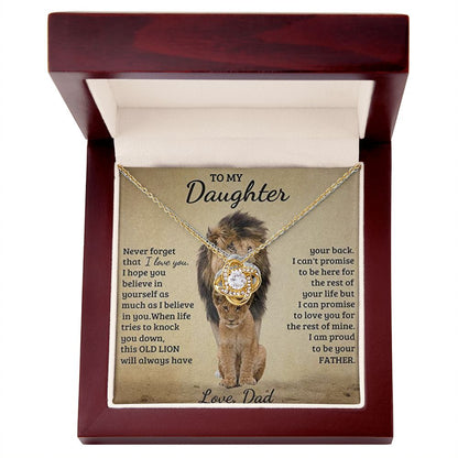 [Almost Sold Out] Daughter - Proud Lion - Love knot Necklace