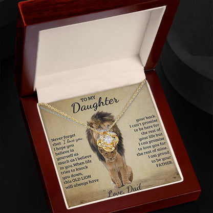 [Almost Sold Out] Daughter - Proud Lion - Love knot Necklace