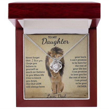 [Almost Sold Out] Daughter - Proud Lion - Love knot Necklace