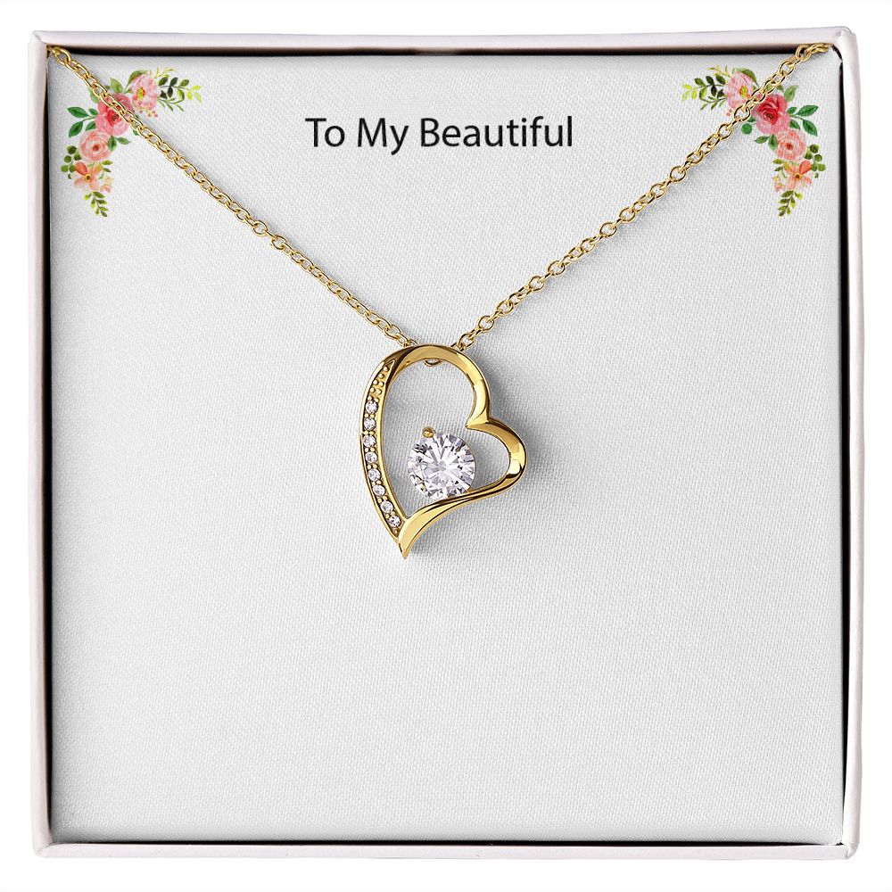 18Kerat, diamond inside a heart Necklace