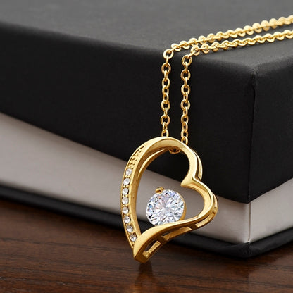 18Kerat, diamond inside a heart Necklace