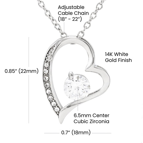 18Kerat, diamond inside a heart Necklace